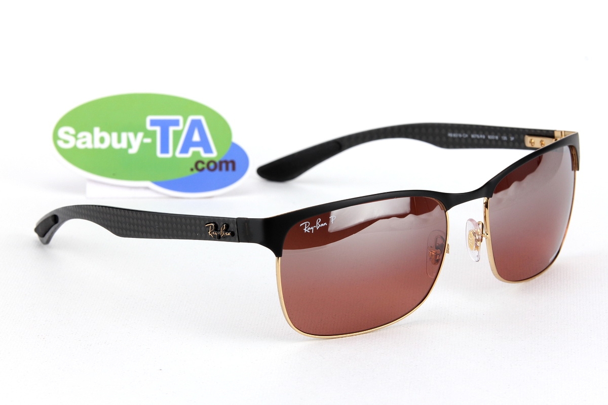 RayBan Carbon Fiber RB8319CH 9076K9 Chromance Polarized Lens