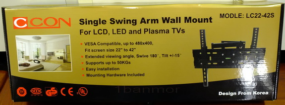 ขายึดจอ LED, LCD, Plasmas, Monitor ขนาน 22"-42" แบบโยกซ้ายขวาได้