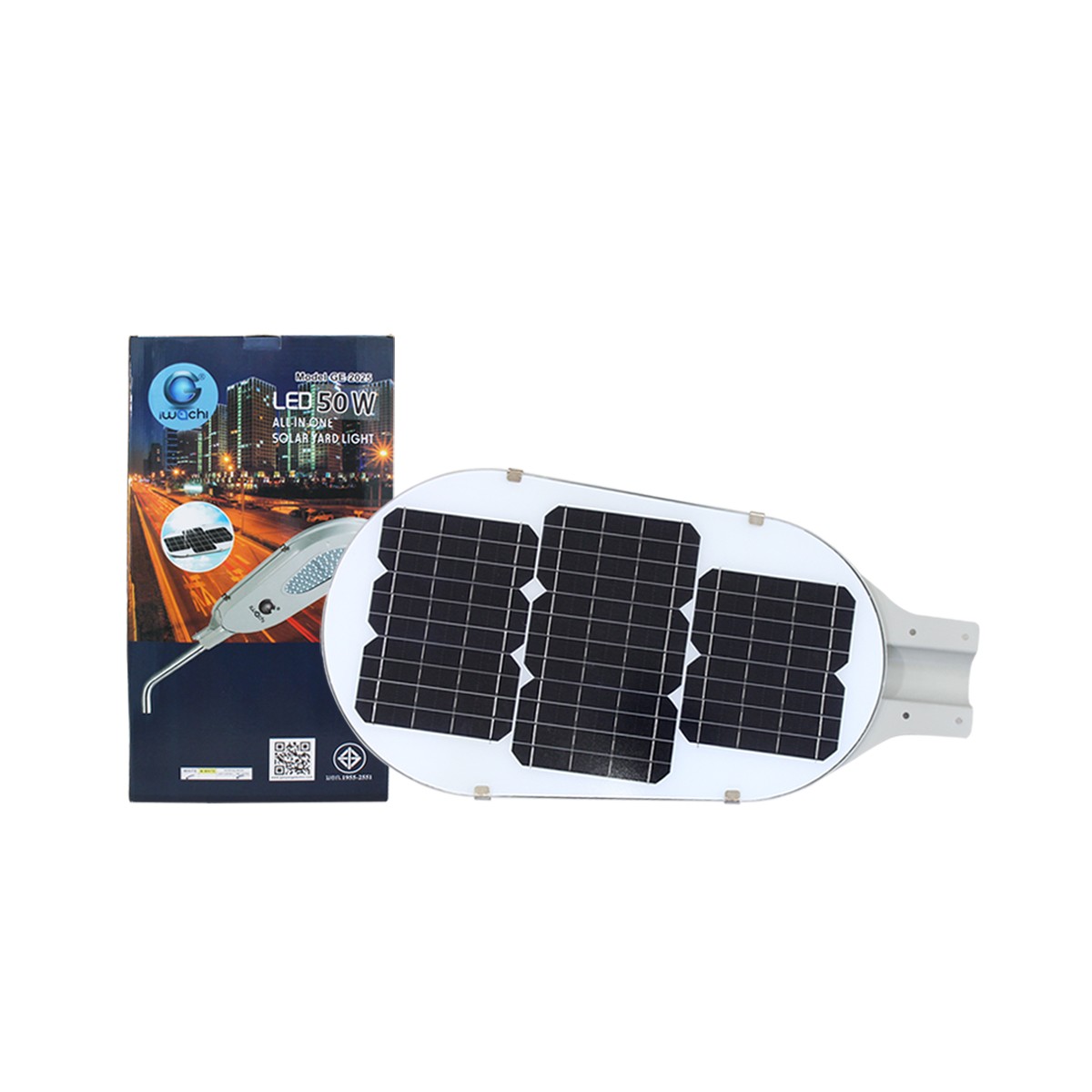 IWC-STR-SOLAR-50W โคมไฟถนนโซล่าเซลล์ แสงขาว