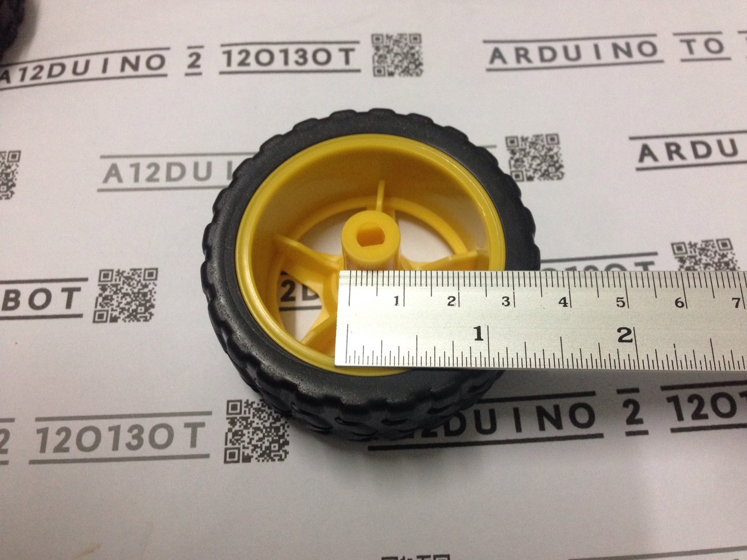 ล้อหุ่นยนต์ยางเรียบ / Rubber wheel / robot / tracing line car line accessories