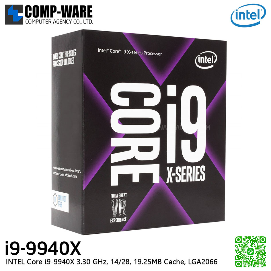 CPU Intel Core i9-9940X (3.30 GHz, 14/28, 19.25MB Cache) LGA2066 - BX80673I99940X (No Heatsink)