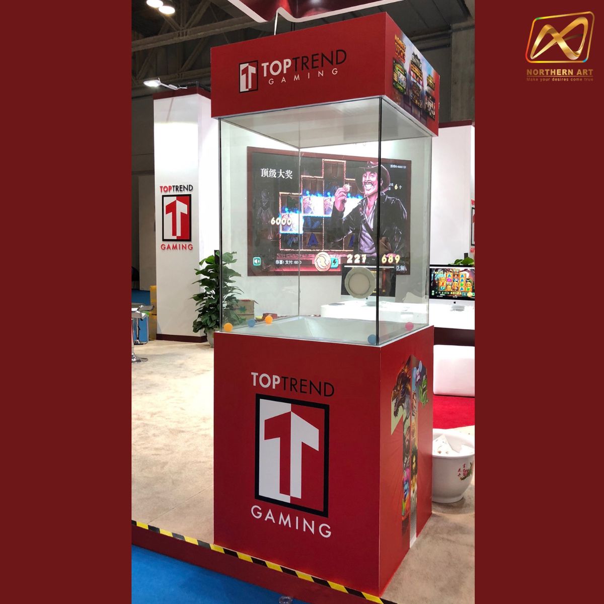 เกมส์ตู้ลม ตู้ลมจับรางวัล (W)70 x (L)70 X (H)185 cm. พร้อมงานพิมพ์ ไม่รวมลุกบอลโฟม