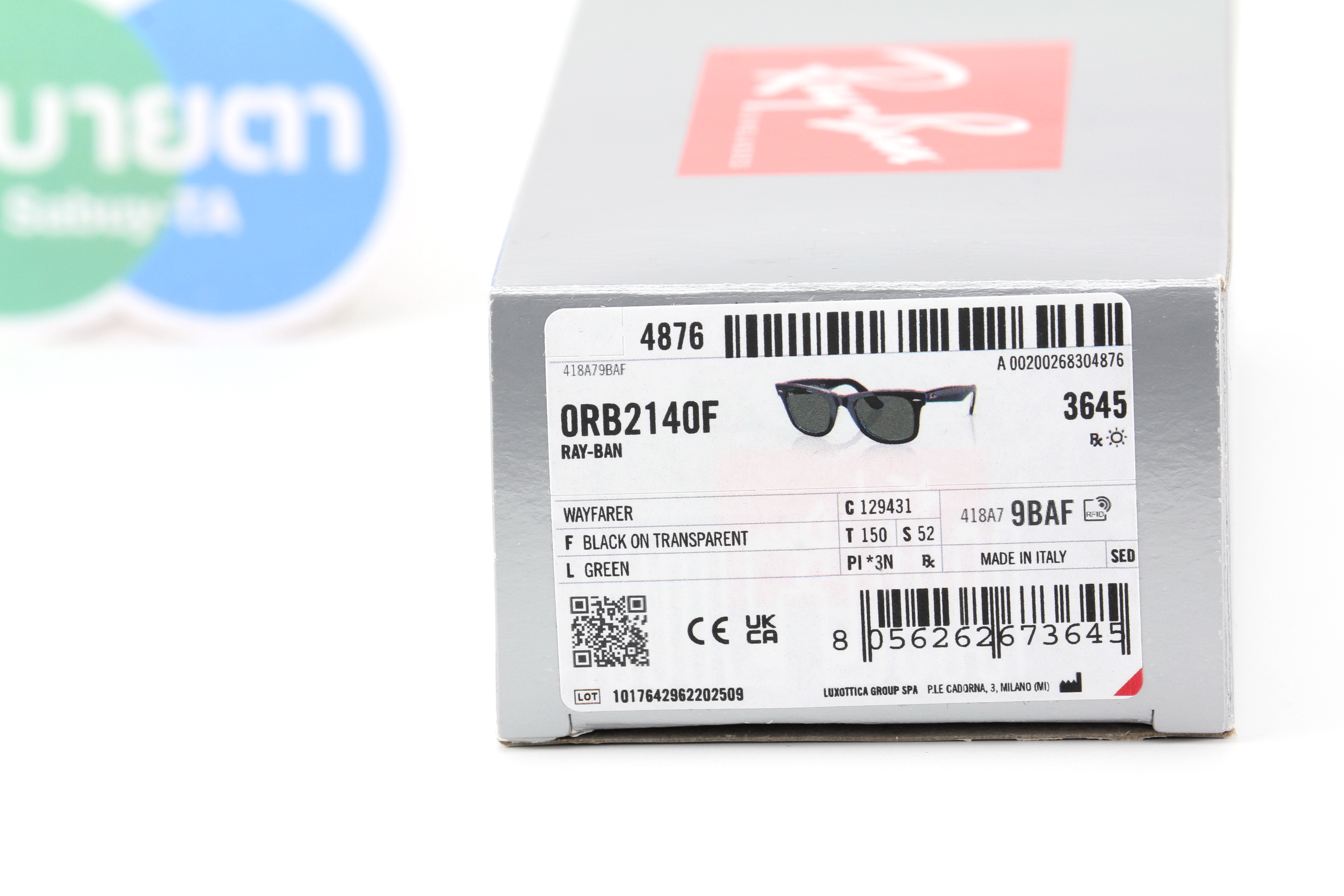 RayBan Wayfarer RB2140F 129431 52mm.