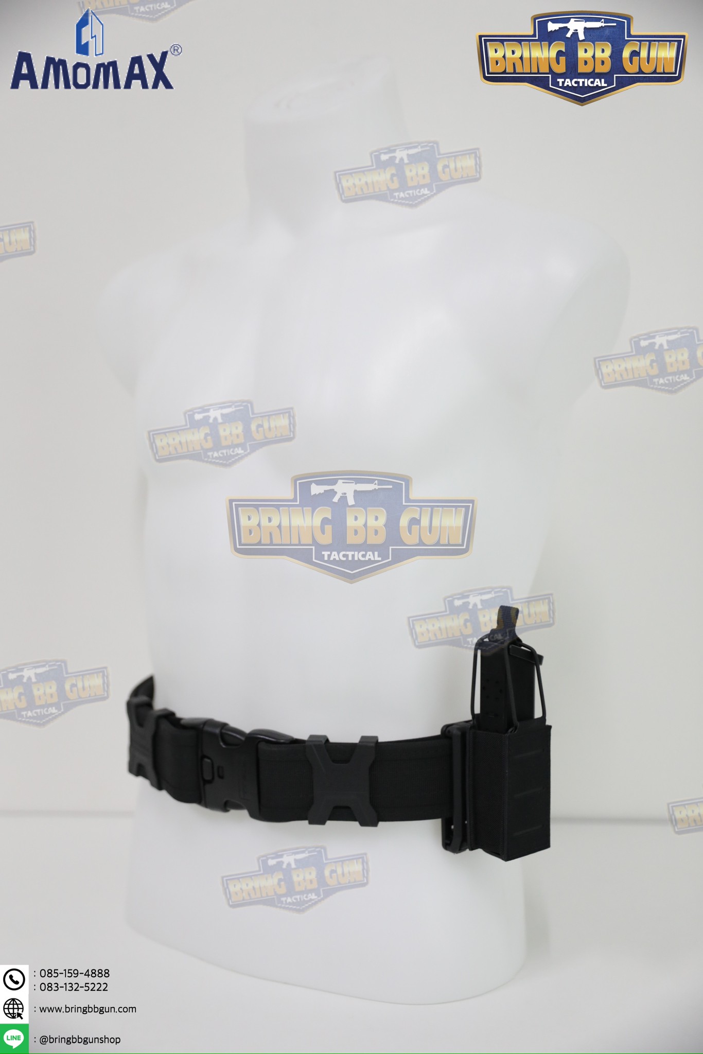 เพ้าแม็กกาซีนเดี่ยว ยี่ห้อ Amomax รุ่น ปืนสั้น (Fabric Magazine Pouch)