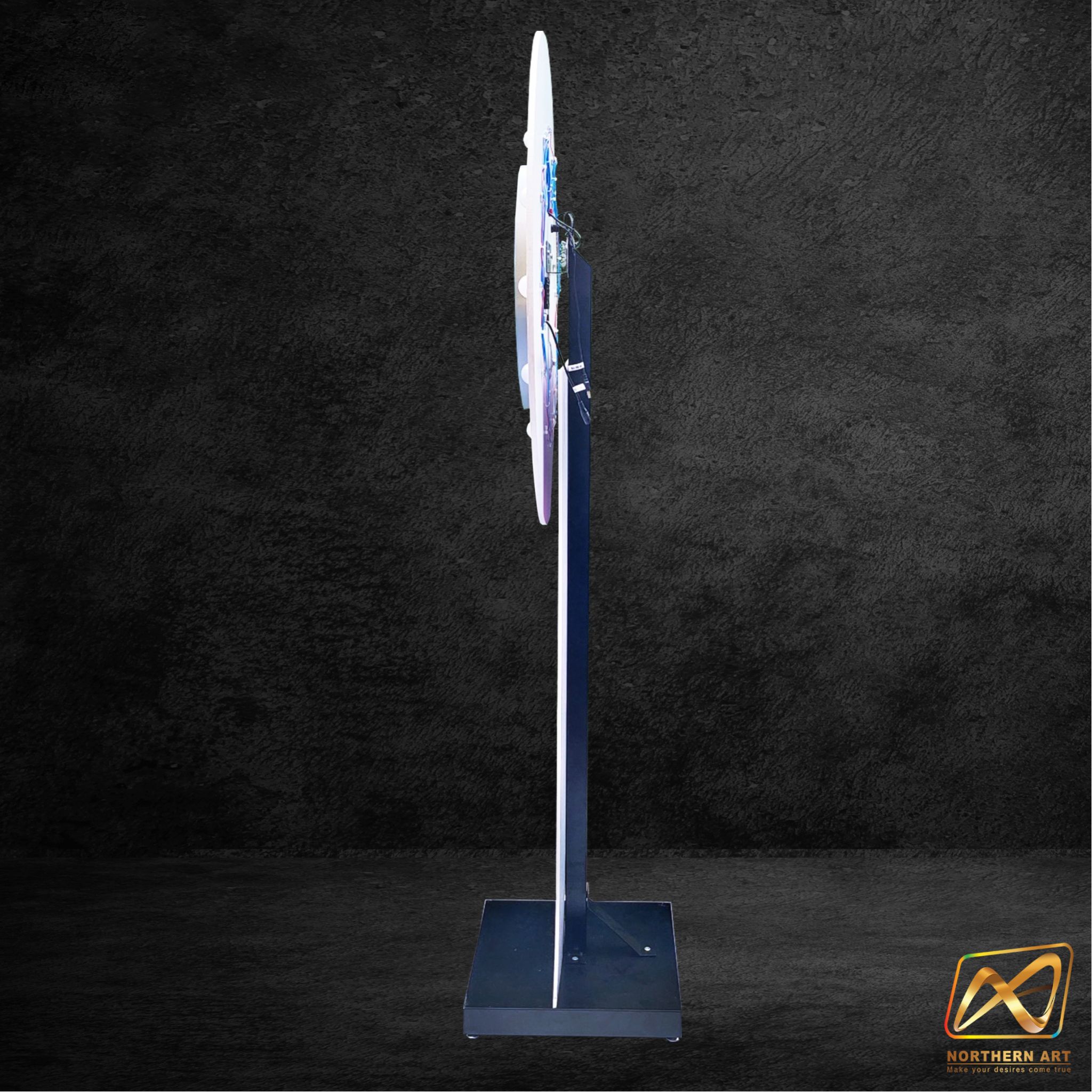 เกมส์วงล้อไฟฟ้า LED รุ่นB ระบบสัมผัส พร้อมไฟกระพริบเปลี่ยนสีได้ ขนาดวงล้อ 80 ซม.สูง 170 ซม. ถอดประกอบได้