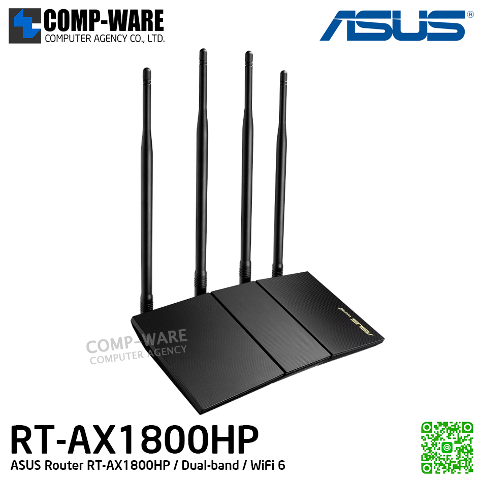 ASUS Router RT-AX1800HP / Dual-band / WiFi 6 - 3Y Warranty