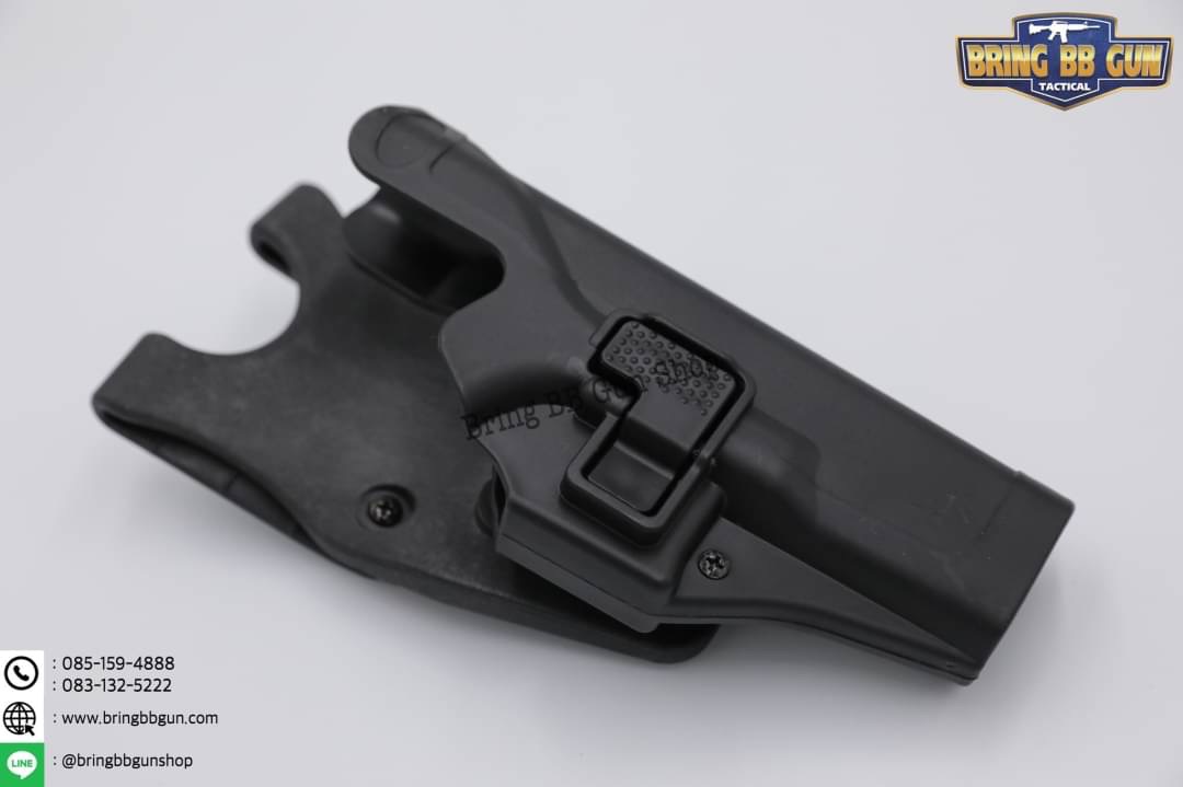 ซองปืนพกนอก + เพลทลดต่ำ ยี่ห้อ Black Hawk