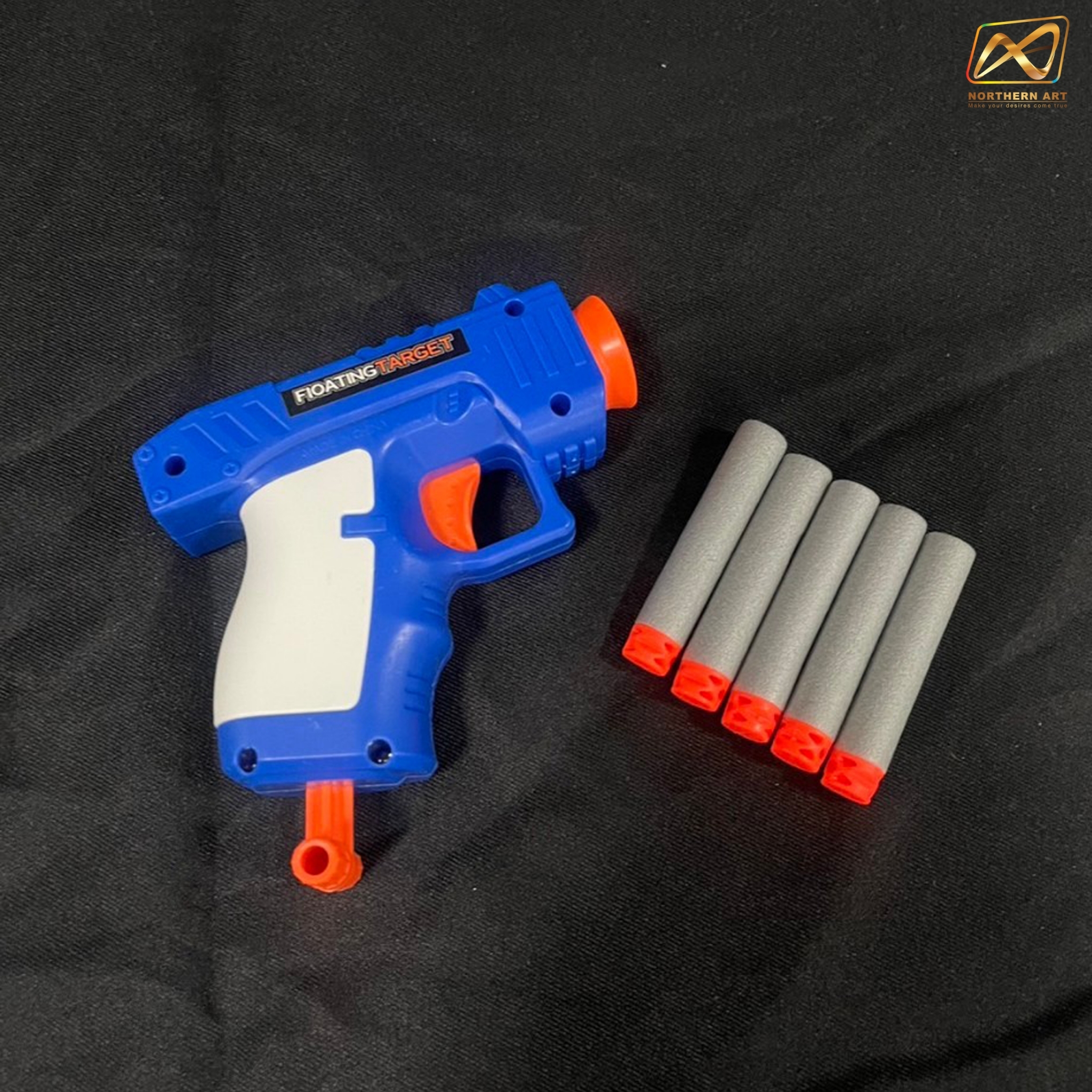 เกมส์ยิงเป้าหมุน เป้าหมุน 360 องศา จำนวน 10 เป้า จอ LED นับคะแนน พร้อมปืนกระสุนโฟม 1 ชุด