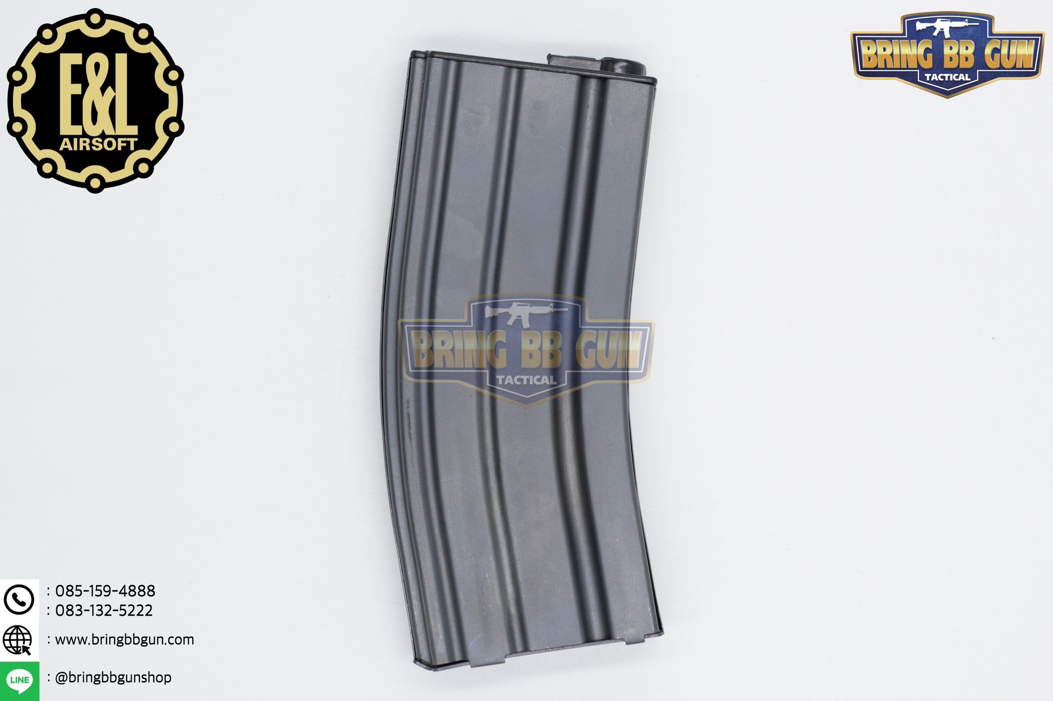 แม็กกาซีน M4 ยี่ห้อ E&L แบบstand(ไม่ต้องปั่น) ทรง เหล็ก (ทรงเดิม) (M4 Mid-cap magazine)