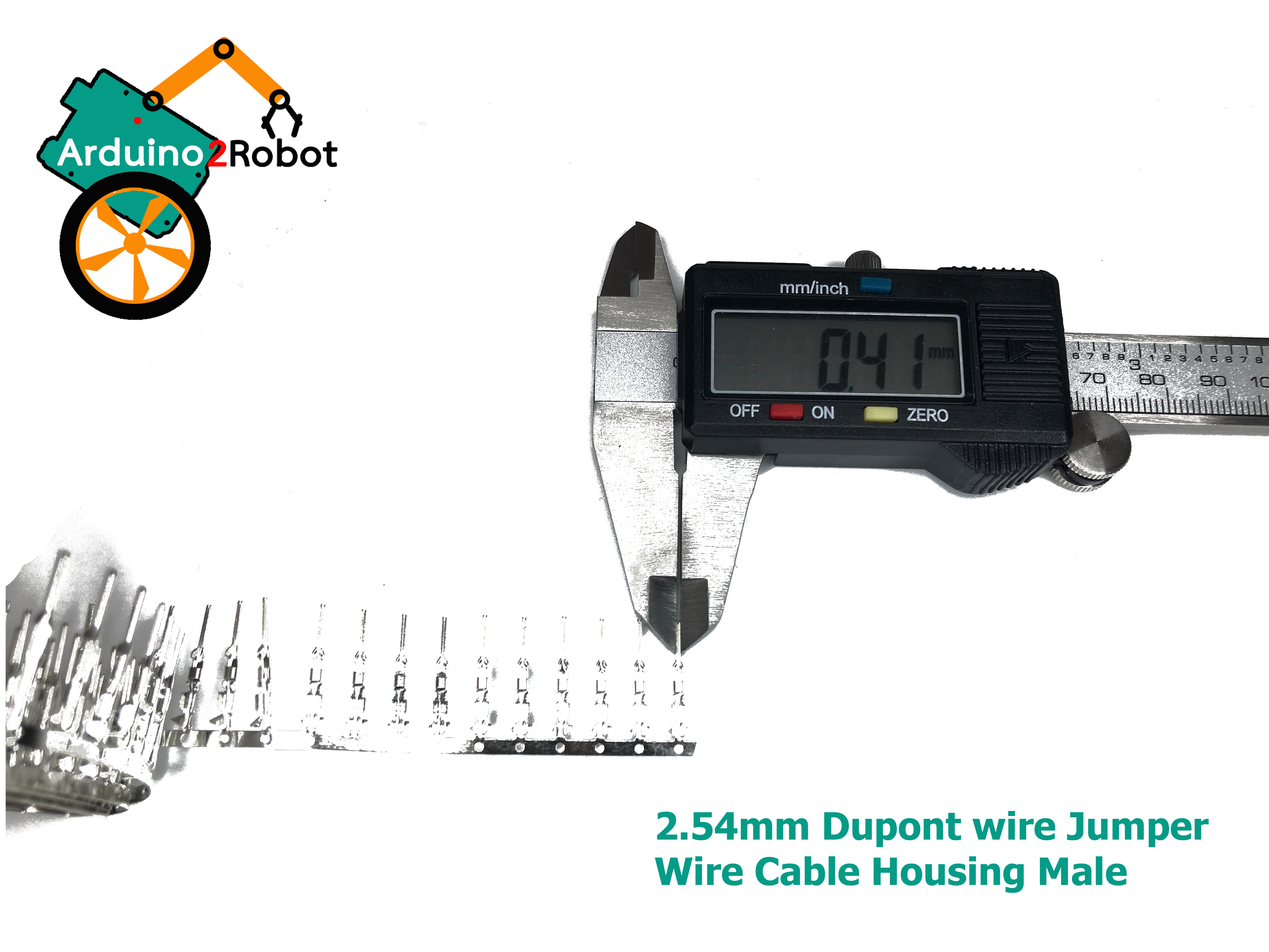 2.54mm Dupont wire Jumper Wire Cable Housing Male Pin Header Connector Terminal (ชุดละ 20 ชิ้น)