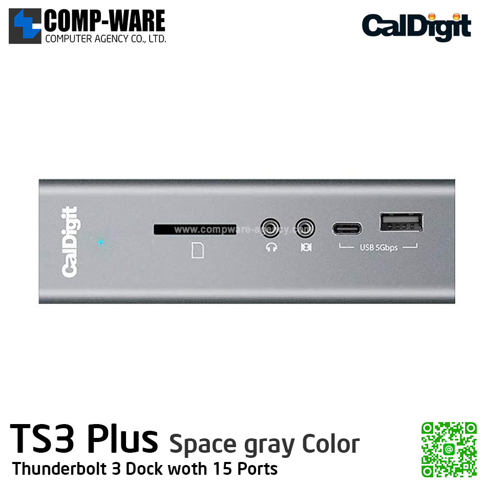 CalDigit Thunderbolt™ Station 3 Plus (15 Ports of Extreme Connectivity) TS3Plus (Space Gray Color) รับประกัน 1 ปี // เฉพาะสั่งแบบ PRE-ORDER เท่านั้น