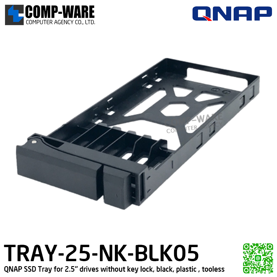 QNAP TRAY-25-NK-BLK05 2.5'' tray for 24 bay ES NAS - รับประกัน 1 ปี - SPARE PART
