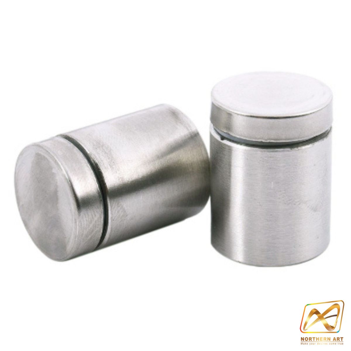 หมุดลอยสแตนเลส สีเงิน ยึดกรอบภาพอะคริลิค หรือหมุดยึดกระจก (สั่งขั้นต่ำ 12 อัน)