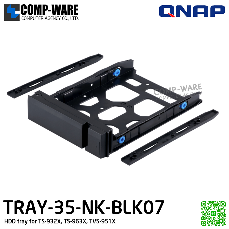 QNAP TRAY-35-NK-BLK07 HDD tray for TS-932X, TS-963X, TVS-951X - Spare Part - 1Y Warranty