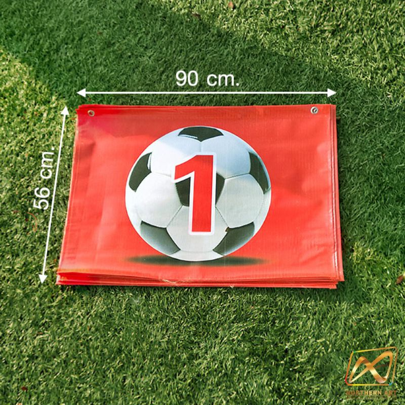 เข่าเกมส์ฟุตบอล เกมส์เตะบอล เกมส์FOOTBALL ขนาด (W)3 x (H)2 ม.โครงเหล็กสีขาว ถอดประกอบได้ พร้อมป้าย9 ช่อง