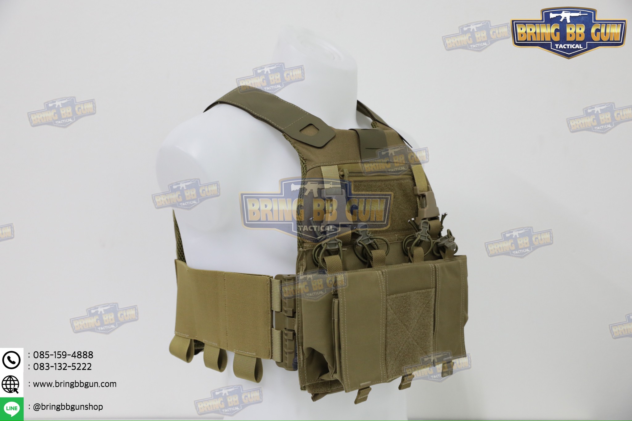 เสื้อเวส FCSK 2.1 (เสื้อเวส FCSK 2.0 + เพ้าแม็กกาซีน4ช่อง) (FCSK 2.1 Plate Carrier) (FCSK 2.0 + 5.56 Quadruple Mag Plate)