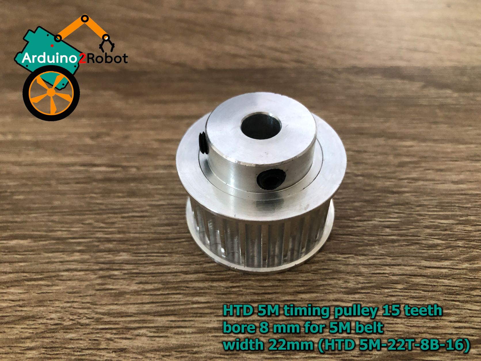 HTD 5M timing pulley 22 teeth bore 8 mm for 5M belt width 16mm (HTD 5M-22T-8B-16)