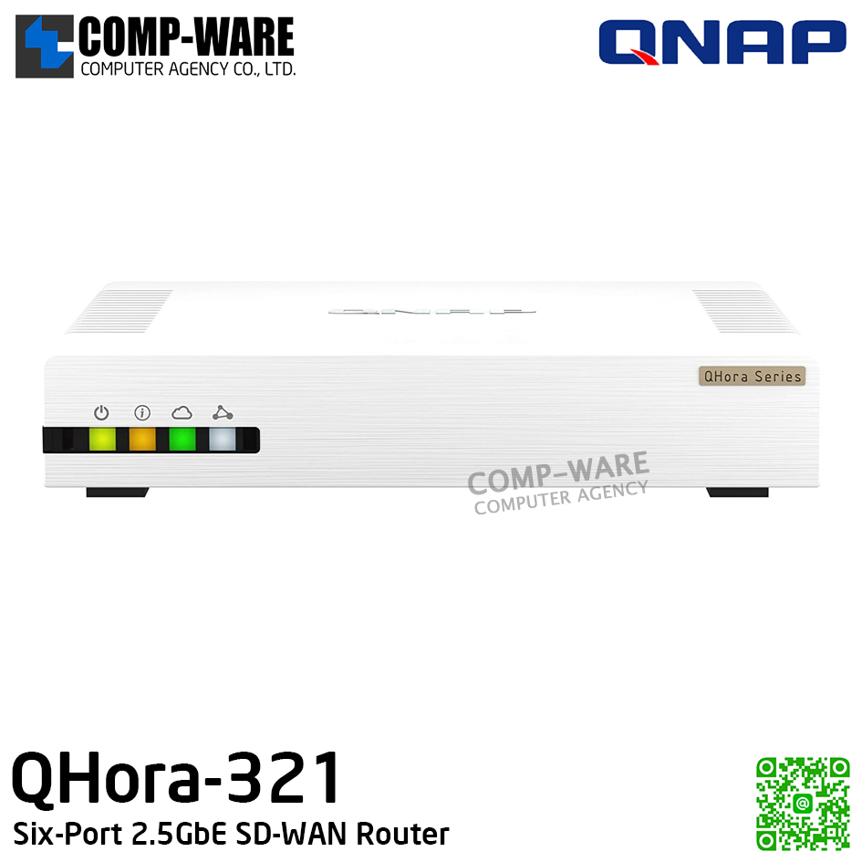 QNAP QHora-321 Next-Generation Six-Port 2.5GbE SD-WAN Router / 2Year Warranty