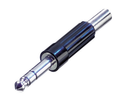 Neutrik ปลั๊กไมค์ ST 6.35 MM. พลาสติกท้ายสปริง NYS-204