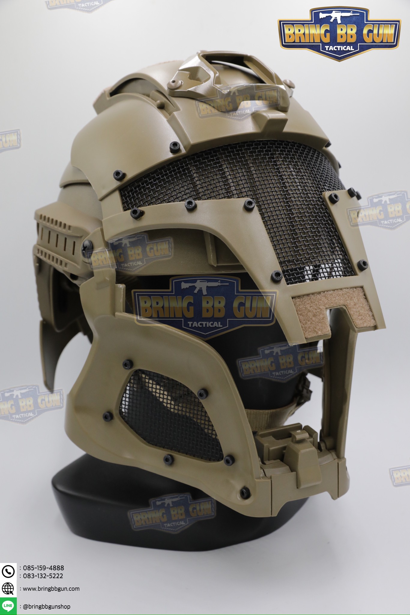 หน้ากากเต็มใบ Medieval Iron Warrior (หน้ากาก+หมวกฟาส)