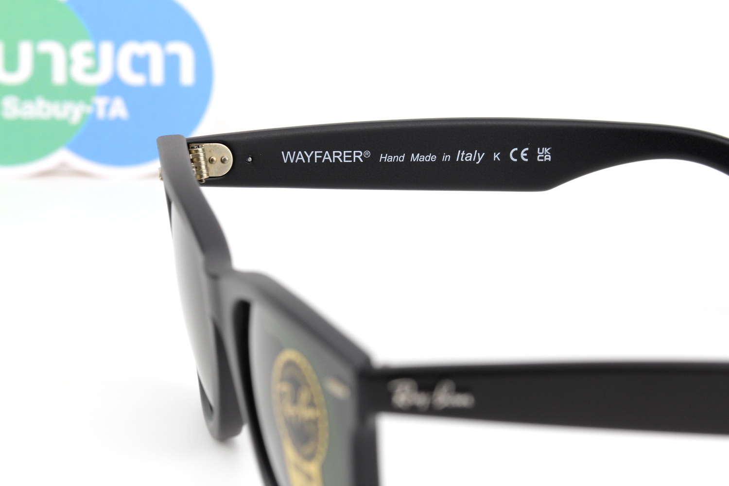 RayBan Wayfarer RB2140F 901S 52 mm. ดำด้าน