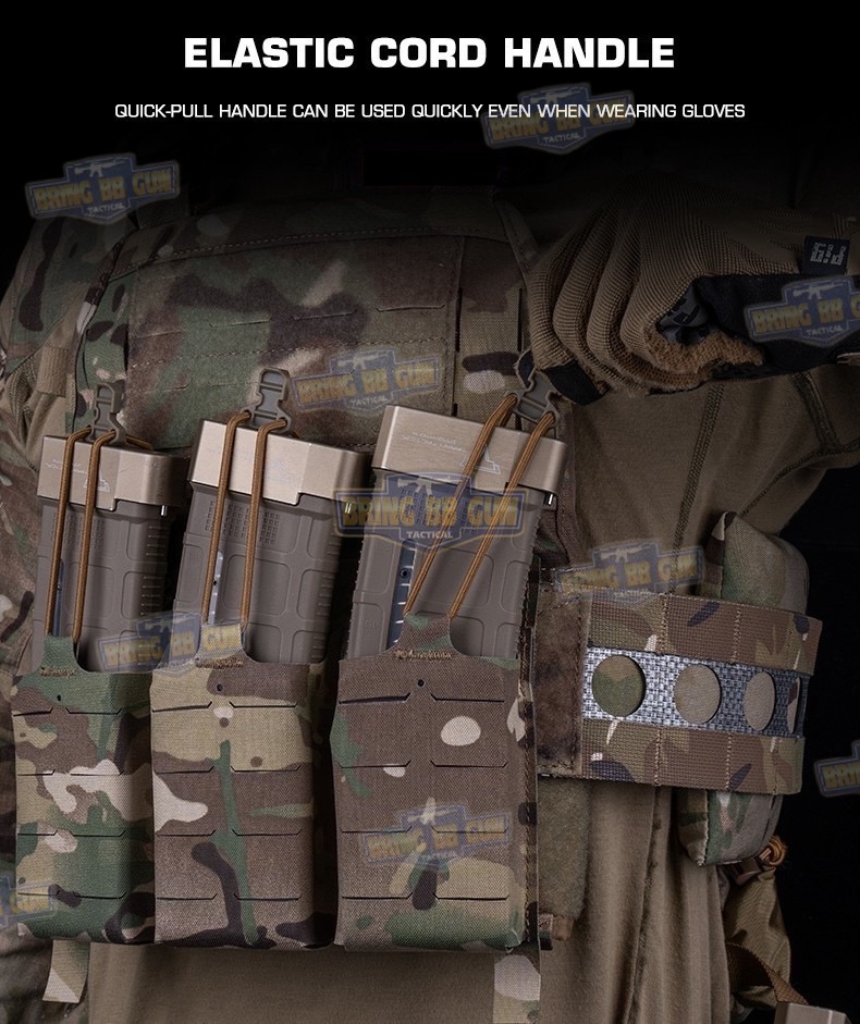 เพ้าแม็กกาซีน KTAR (5.56 แบบ3ช่อง) (V5 PC Triple Mag Plate) (G Buckle + Velcro) (Ferro Concepts KTAR Front Flap) (KTAR Front Flap)