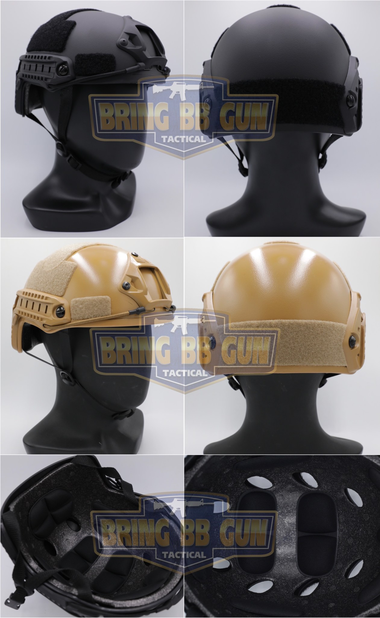 หมวก Fast (หมวกฟาส) (Fast Helmet MH type) รุ่น Strandard Version No holes