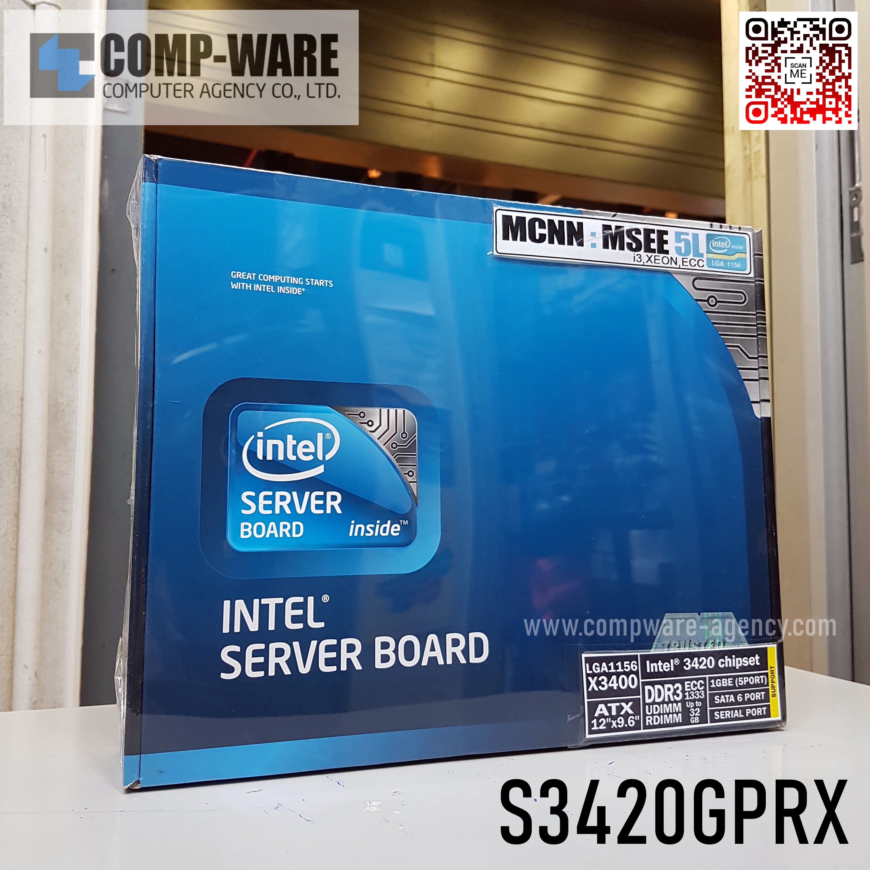 Intel Server Board 3420 Chipset S3420GPRX (1-CPU) LGA1156 (refurbished) สินค้าใหม่อุปกรณ์ครบ ไม่มีประกัน