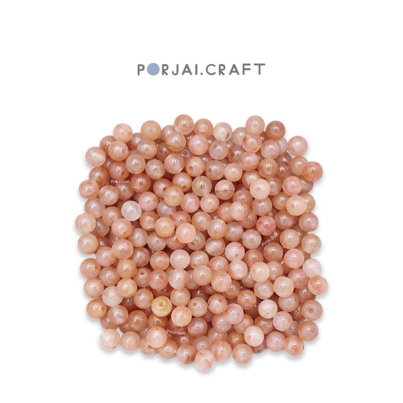 Peach Aventurine Beads ลูกปัดพีชอเวนจูรีน 6mm