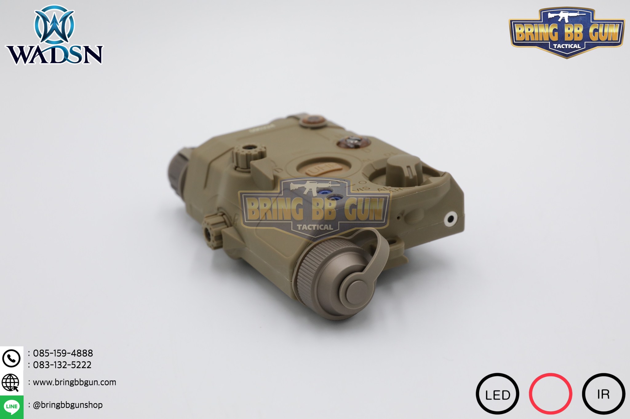 กล่อง PEQ-15 LA-5C Laser Pointer ยี่ห้อ WADSN รุ่น Real Grade (รุ่น Top) รุ่นไฟฉาย และ เลเซอร์สีแดง