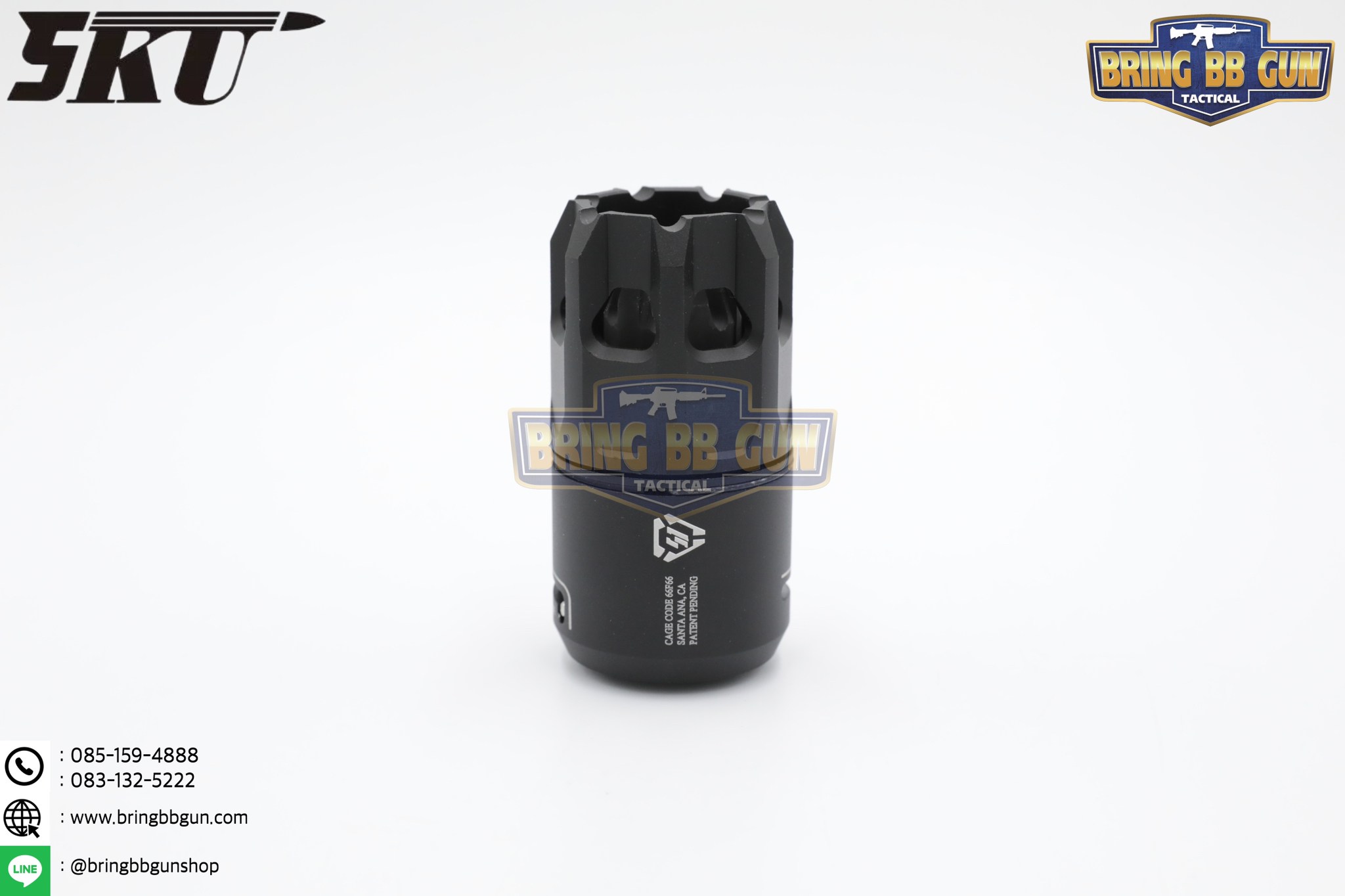 หัวคอม+ปลอกลดแสง Strike Industries ทรง Oppressor ยี่ห้อ 5KU (5KU Strike Industries Oppressor (Blast Shield) with King Comp Flash Hider) (Oppressor + King Comp Flash Hider)