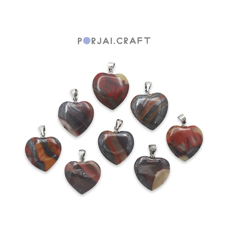 Tiger Iron Heart Pendant จี้หัวใจไทเกอร์ไอออน 20mm
