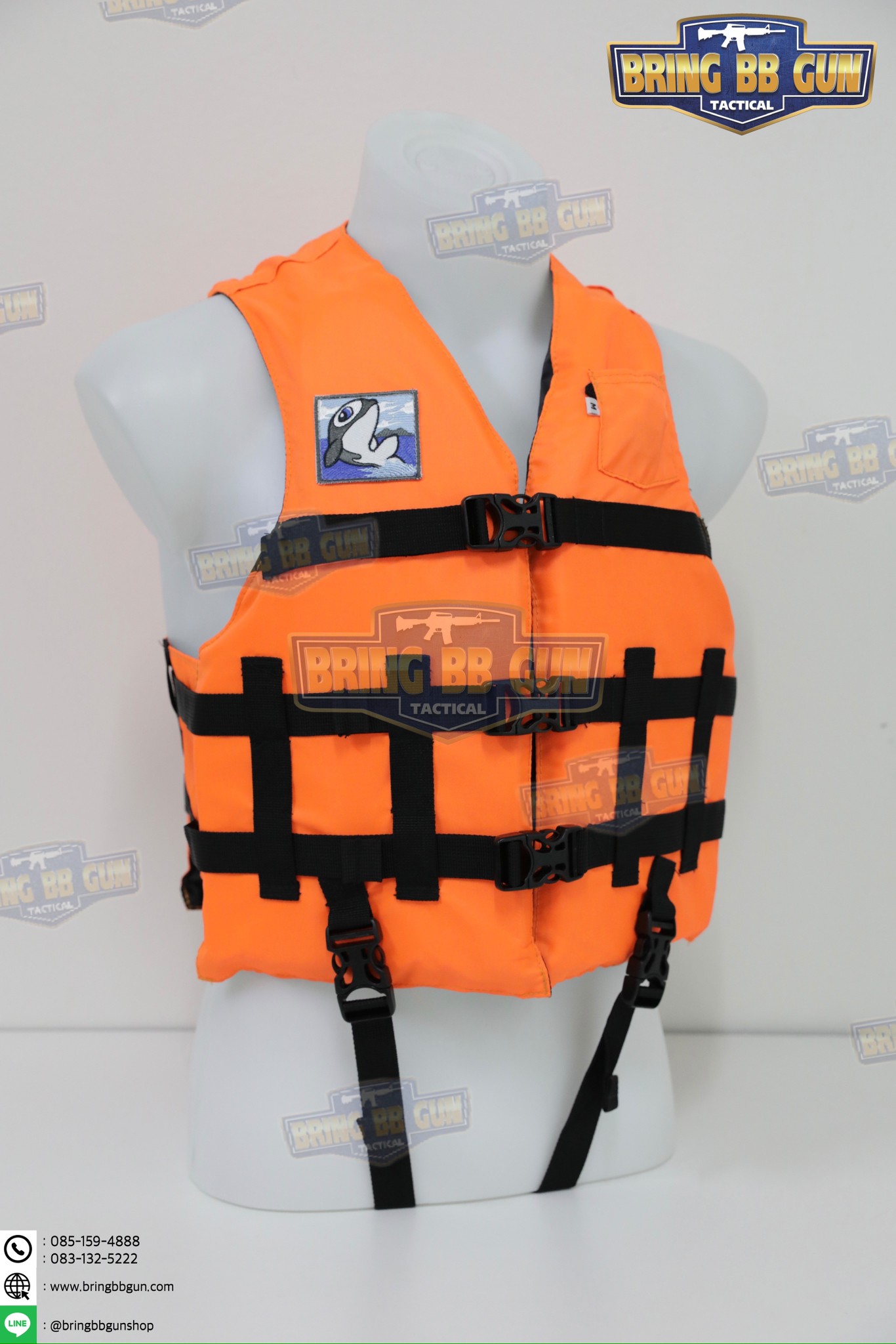 เสื้อชูชีพ ยี่ห้อ ปลาโลมา (เสื้อพยุงตัว) (เสื้อชูชีพ อุปกรณ์ช่วยชีวิต) (Life Jacket) (Life Vest)