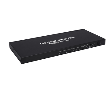 1x8 HDMI Splitter, HDCP2.2, Supports 3D, 4Kx2K@60Hz (YUV 4:4:4), 18G, HDR, EDID