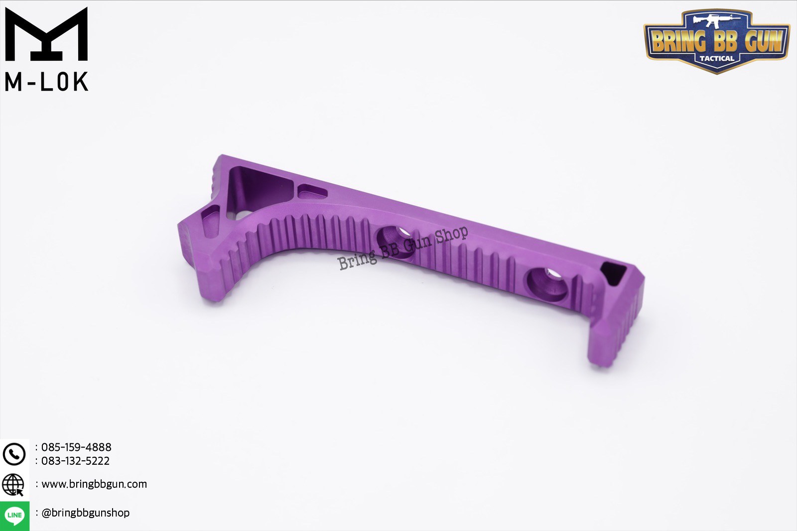 กริ๊ปมือหน้า ยี่ห้อ Castellan รุ่น Curve Foregrip CNC M-Lok (ใช้ได้กับชุดหน้าระบบราง M-Lock เท่านั้น)