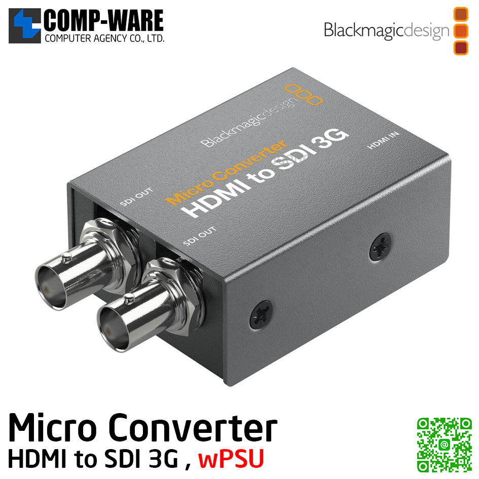 Blackmagic Micro Converter HDMI to SDI 3G , wPSU (with Power Supply) รับประกัน 1ปี