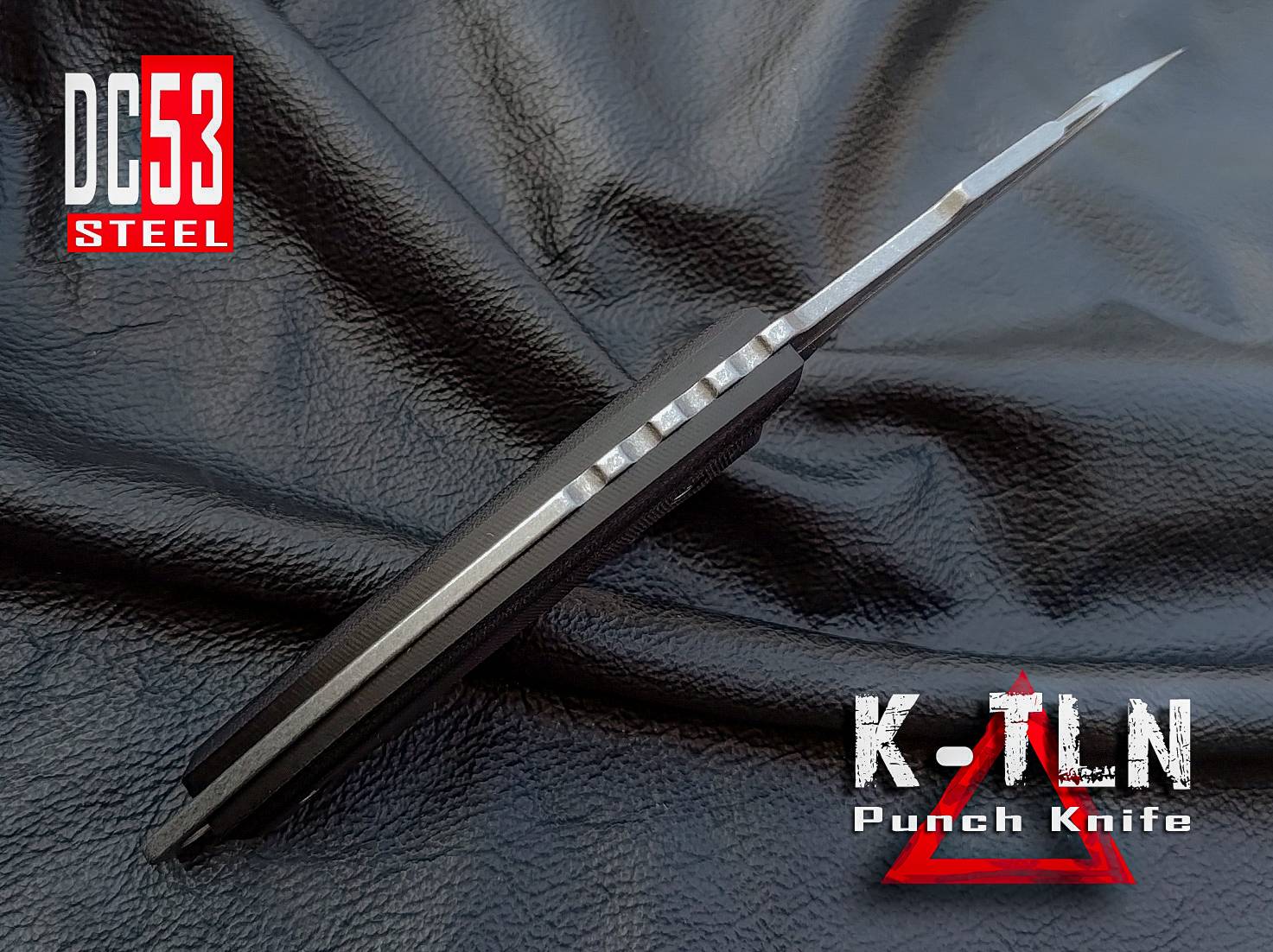 มีด K-TLN ใบเหล็ก DC 53 COMBST PUNCH KNIFE ด้ามจับทำจาก G10 แผ่นใหญ่ อย่างหนา มาพร้อมซอง Kydex แท้ติดตั้ง take lock version 2 มีระบบเซฟตี้ป้องกัน