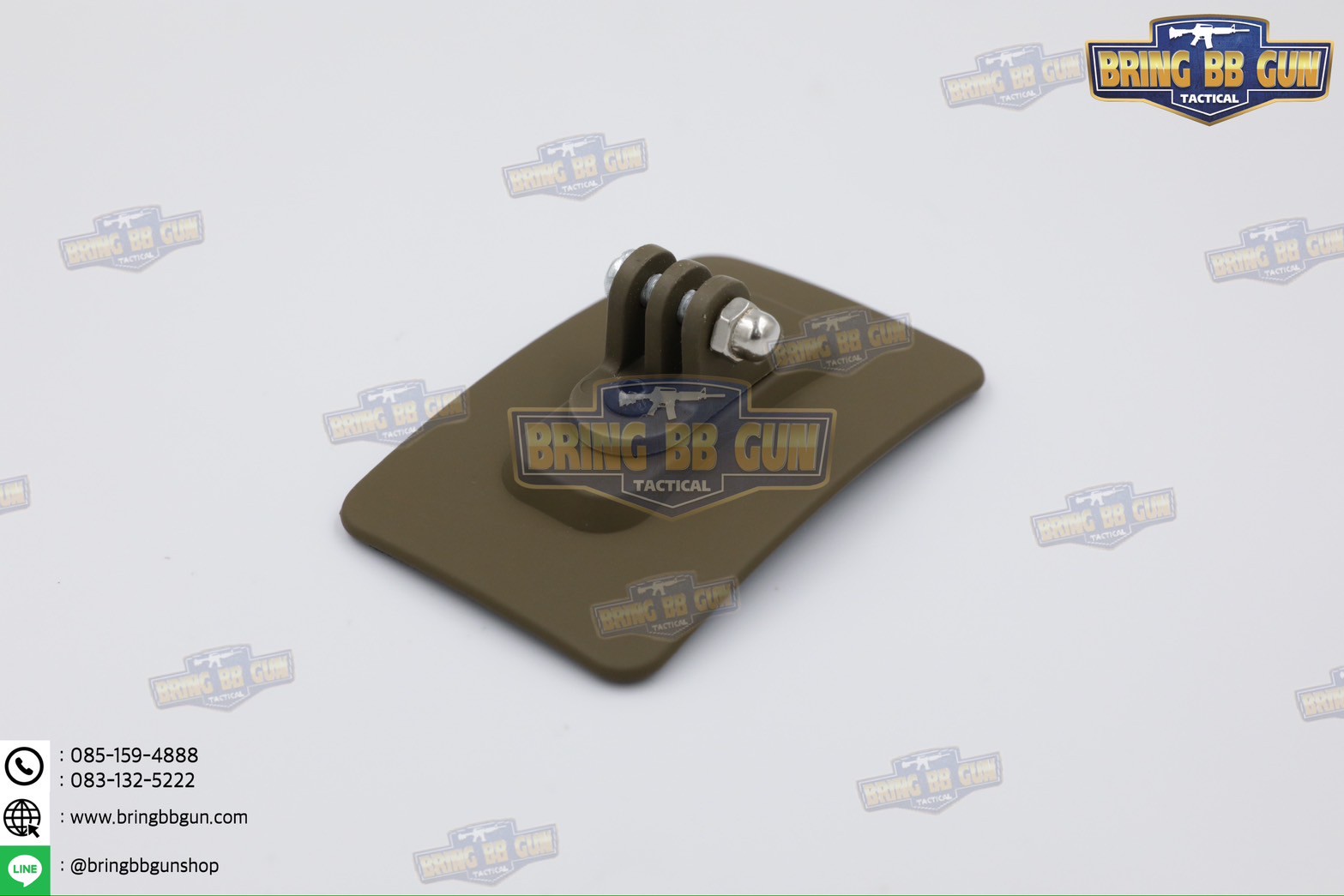 ขาจับกล้อง-ไฟฉายแบบตีนตุ๊กแกติดหมวกยุทธวิธี (เพลทจับกล้อง-ไฟฉายติดหมวกฟาส) (Tactical Helmet Attach M-Lok Plate)