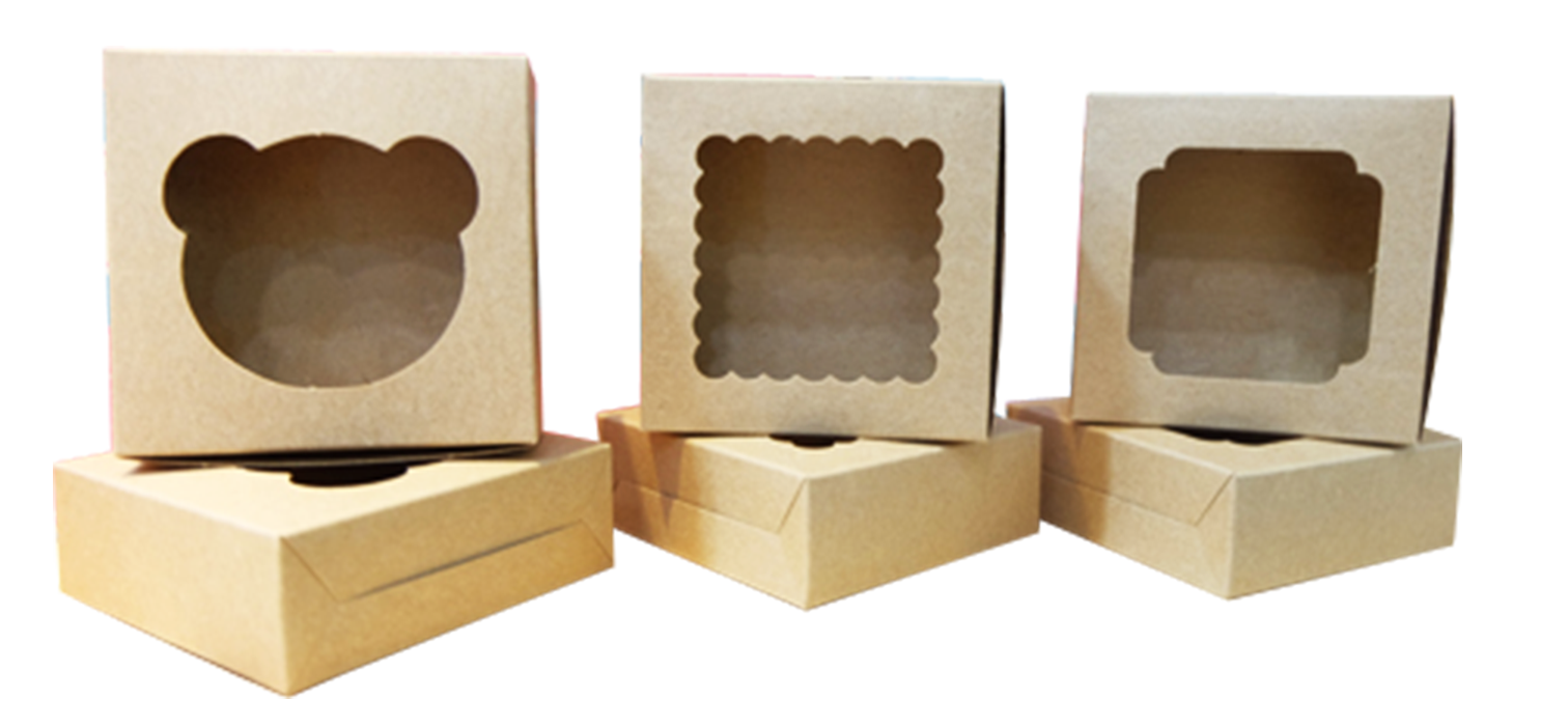 กล่องกระดาษคราฟท์,กล่องขนม,กล่องเบเกอรี่,ถุงหิ้ว