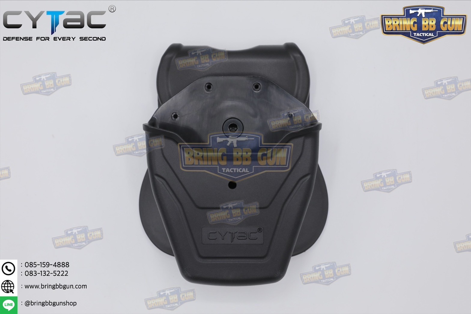 ซองกุญแจมือชนิดบานพับ รุ่น ไม่มีฝาปิด ยี่ห้อ Cytac (Handcuff Pouch) + กุญแจมือบานพับ