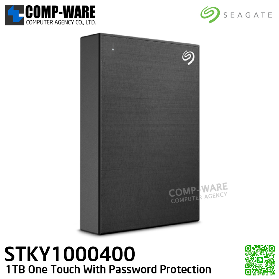 Seagate One Touch With Password Protection 1TB (Black) External HDD 2.5" - STKY1000400 / 3Y Warranty