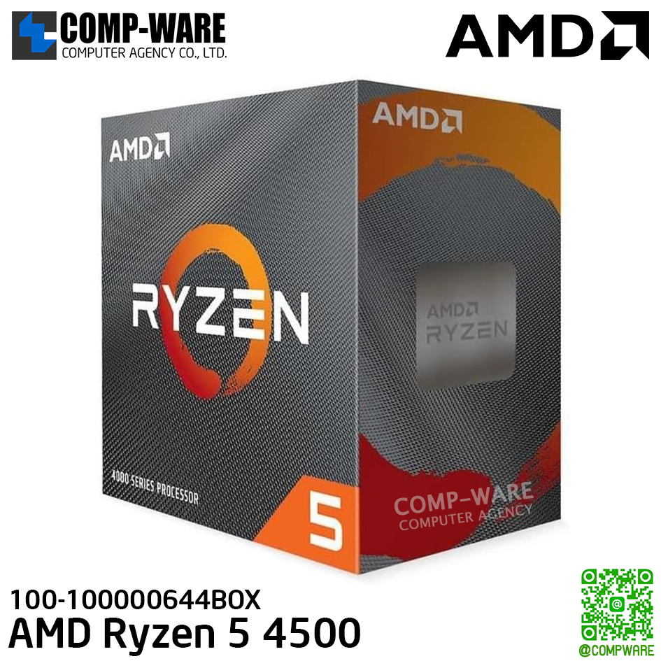 AMD Ryzen 5 4500, with Wraith Stealth Cooler, CPU Processor, 3Y Warranty, 100-100000644BOX