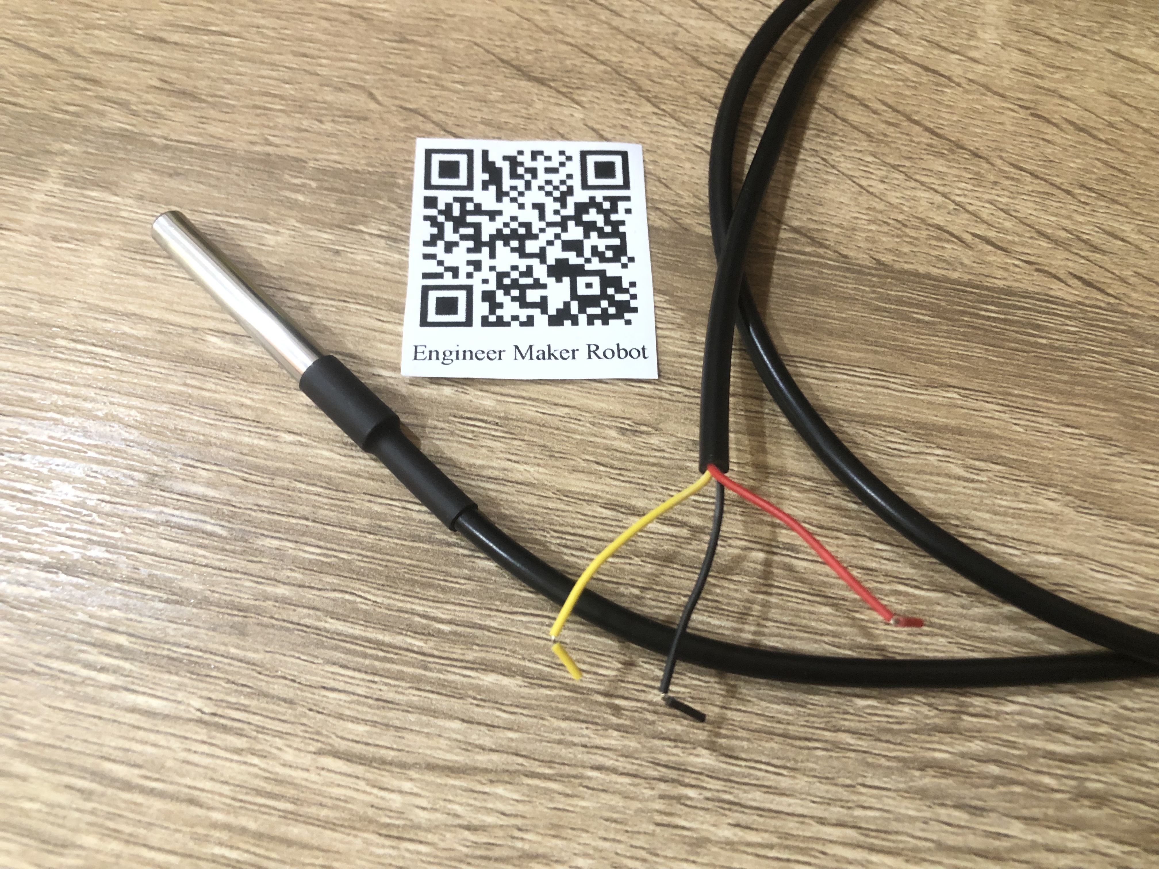 DS18b20 temperature probe วัดอุณหภูมิในน้ำ temperature sensor 1M DS1820 Stainless steel package Waterproof 18B20 100cm