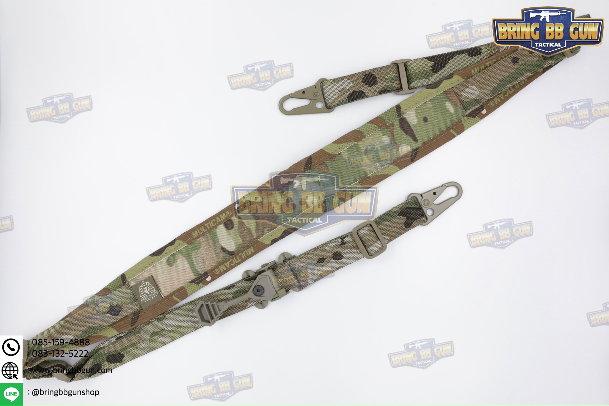 สายสะพายปืน ทรง Ferro (สายสะพายปืนยุทธวิธี 2 จุด) (Padded Sling) (The Slingster) (Adjustable dual point tactical function rope)