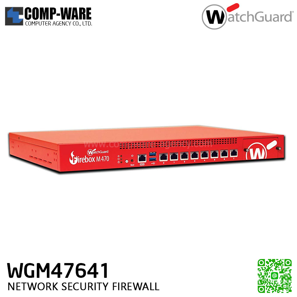 WATCHGUARD FIREBOX M470 WITH 1-YR TOTAL SECURITY SUITE NETWORK SECURITY (FIREWALL) - WGM47641