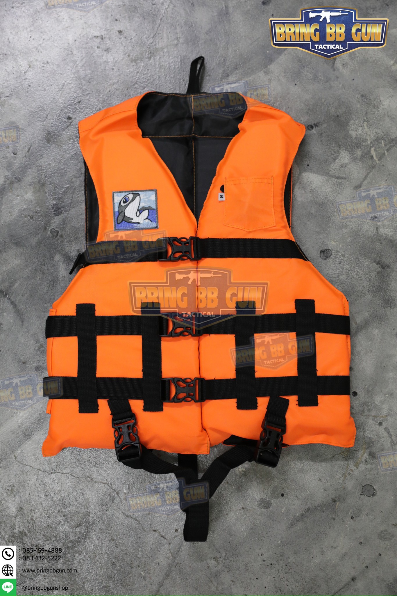 เสื้อชูชีพ ยี่ห้อ ปลาโลมา (เสื้อพยุงตัว) (เสื้อชูชีพ อุปกรณ์ช่วยชีวิต) (Life Jacket) (Life Vest)