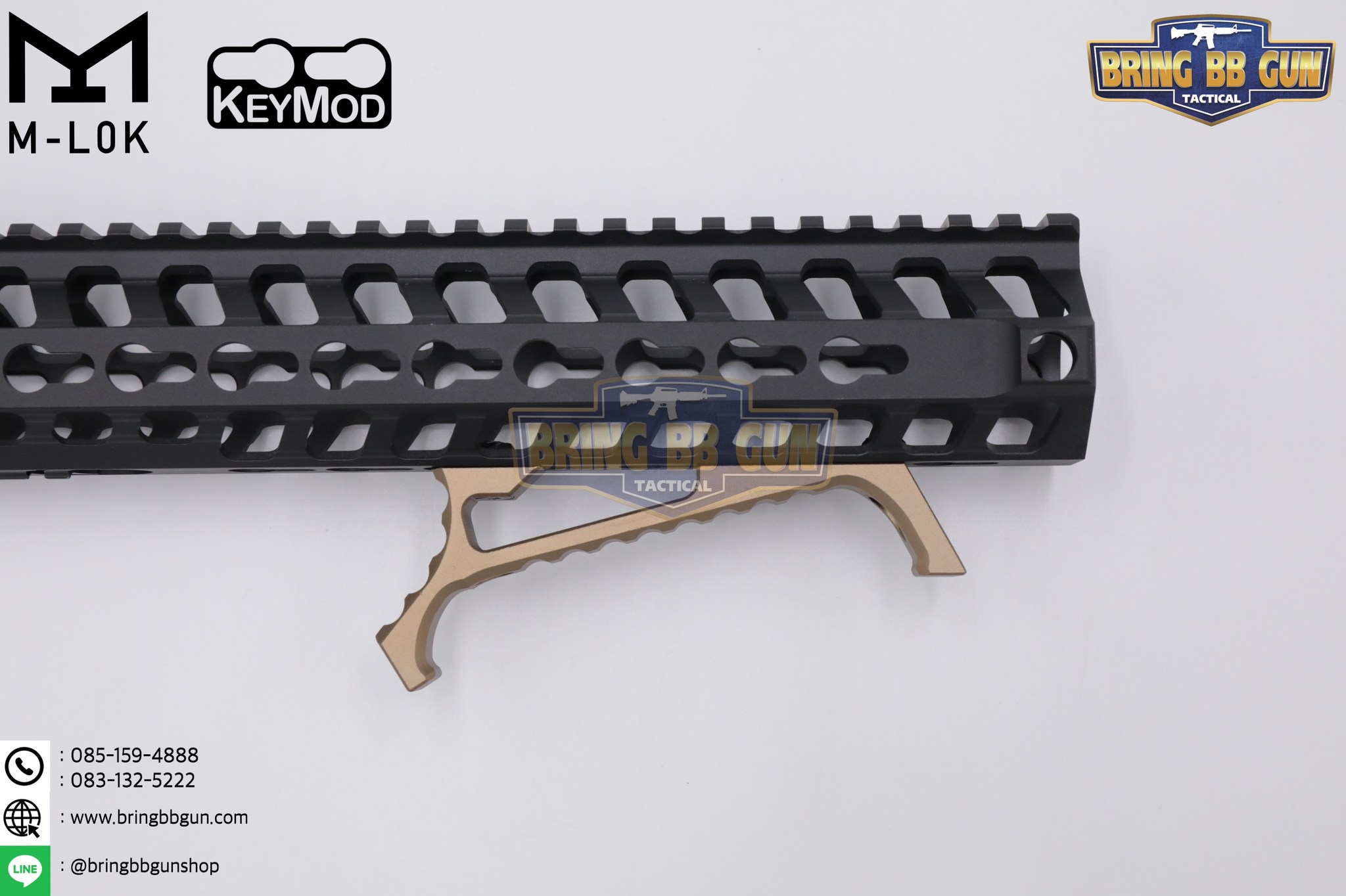 กริ๊ปมือหน้า VP23 (VP23 Tactical Angled Grip) (VP23 Tenaci Grip) (ใช้ได้กับชุดหน้าระบบราง M-Lok และ Keymod)