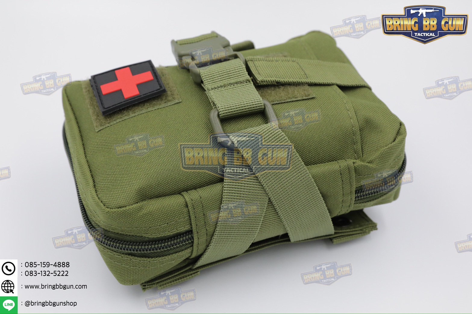 กระเป๋าพยาบาลสนาม B03 (แบบกระตุกไว) (ทรงแนวนอน) เพ้า IFAK รุ่น B03 (ทรงแนวนอน) (IFAK Pouch) (Medic Pouch)