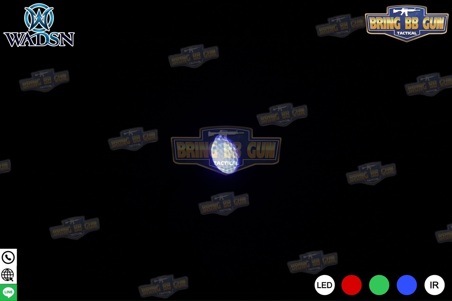 ไฟฉายติดหมวก Sidewinder Stalk ยี่ห้อ WADSN (Military Helmet Light System with Flexible Stalk) (ไฟฉายติดหมวกทรงStreamlight)