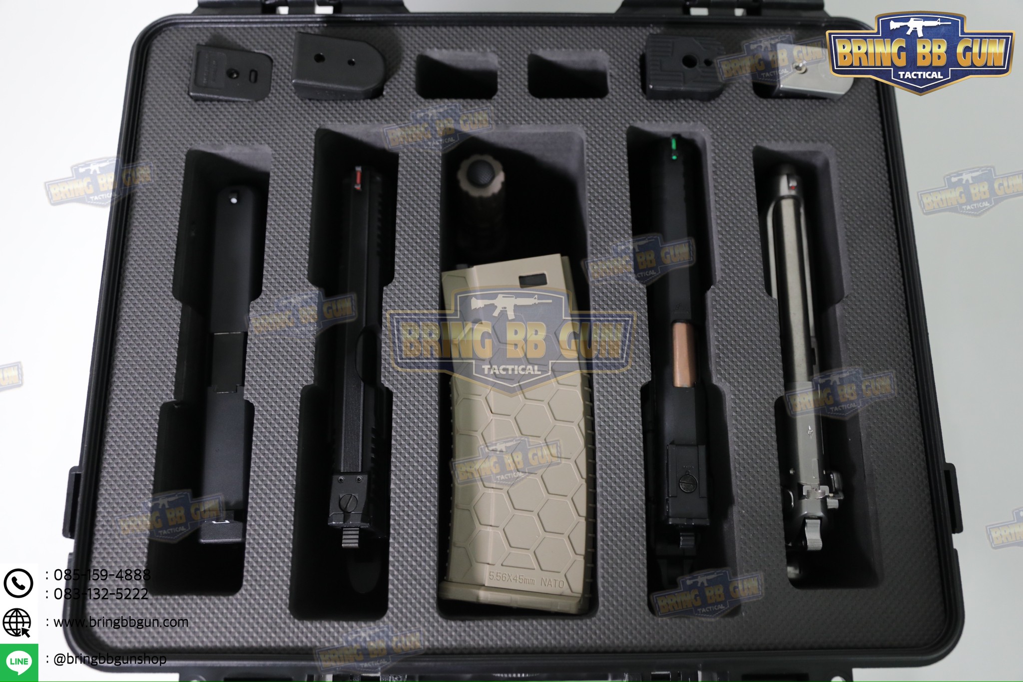 เคสกันกระแทก B8 (กล่องปืนสั้น B8) (Storage Box Built-in Sponge)